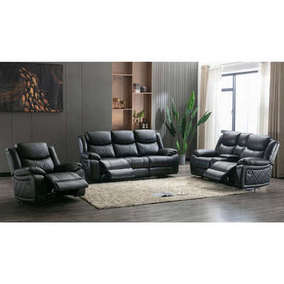 Bartholomew Black Reclining Loveseat - MA-99935BLK-2C