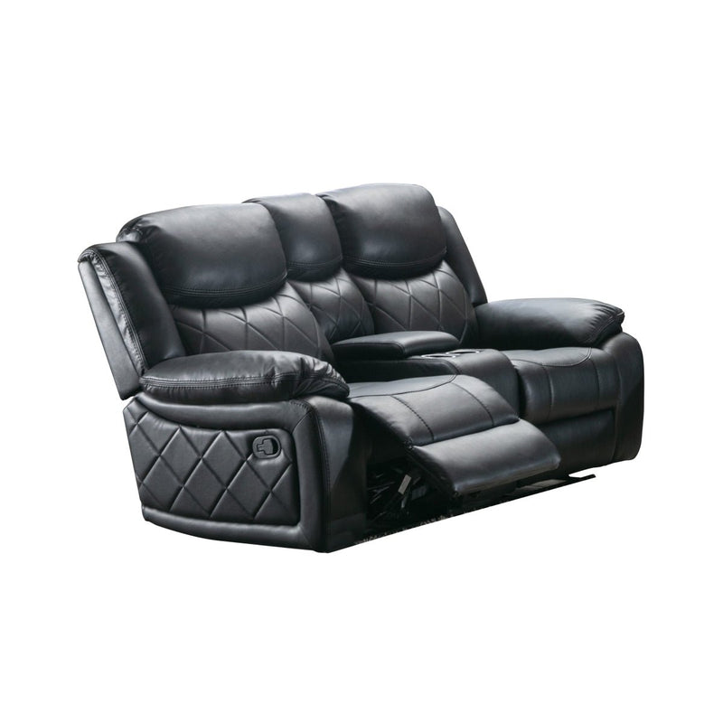 Bartholomew Black Reclining Loveseat - MA-99935BLK-2C