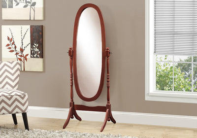 Mirror - 59"H / Walnut Oval Wood Frame