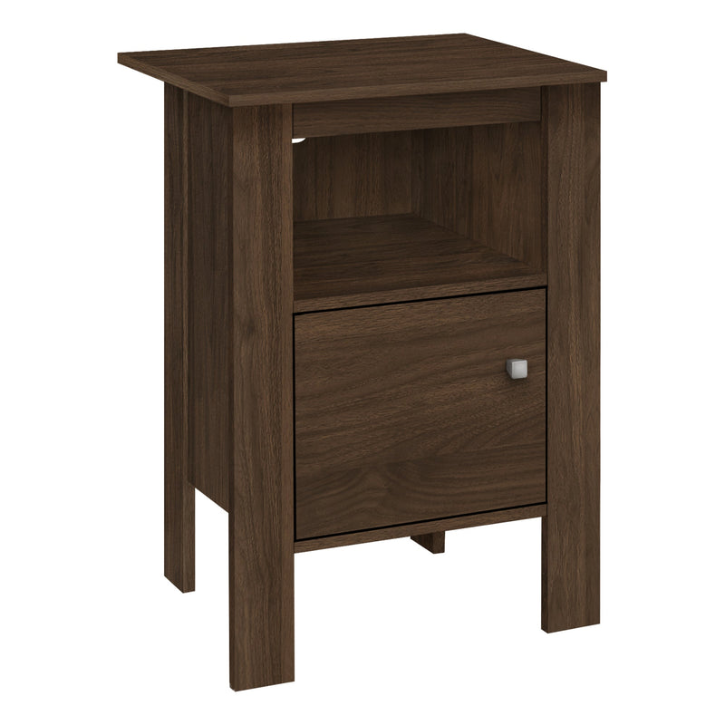 Accent Table - Dark Walnut Night Stand With Storage - I 2144