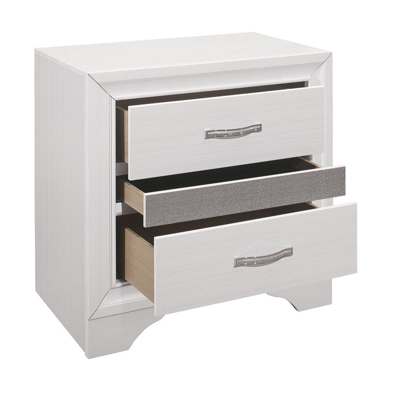 Luster White Night Stand - MA-1505W-4