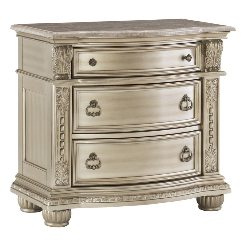 Cavalier Silver Night Stand - MA-1757SV-4