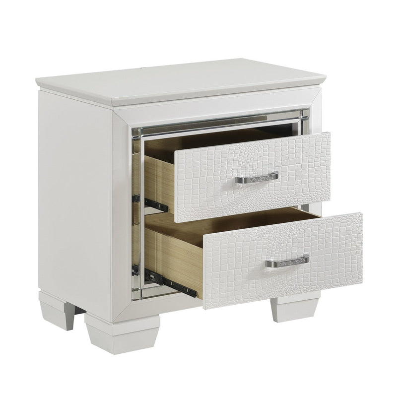 Allura White Night Stand, LED Lighting - MA-1916W-4