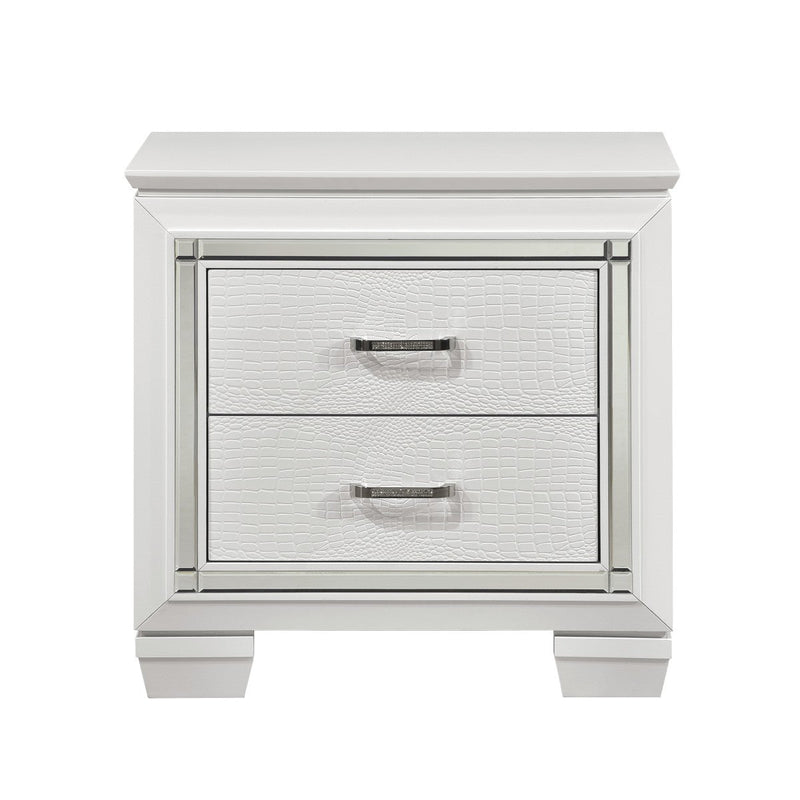 Allura White Night Stand, LED Lighting - MA-1916W-4