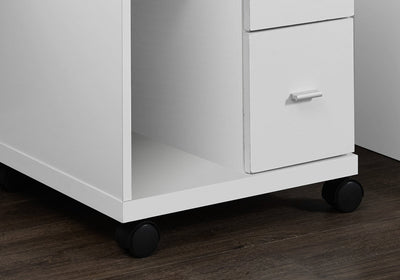 Office Cabinet - White With 2 Drawers On Castors - I 7055
