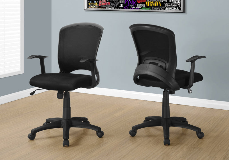 Multi-Position Black Mesh Mid Back Office Chair