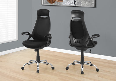 Chrome High-Back Executive Black Mesh Office Chair - I 7268