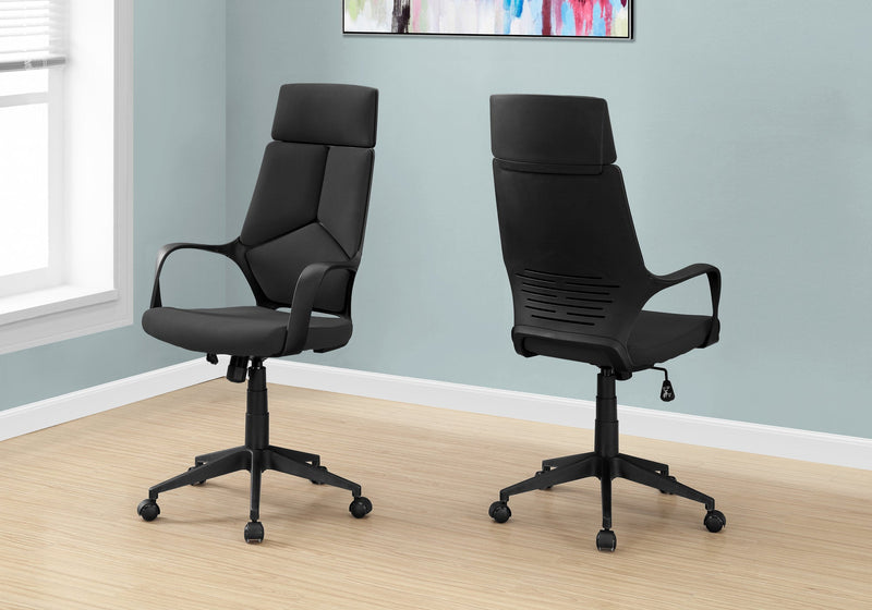 Office Chair - Black / Black Fabric / High Back Executive - I 7272