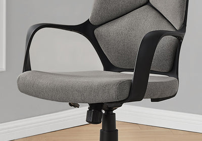 Office Chair - Black / Dark Grey Fabric / Executive