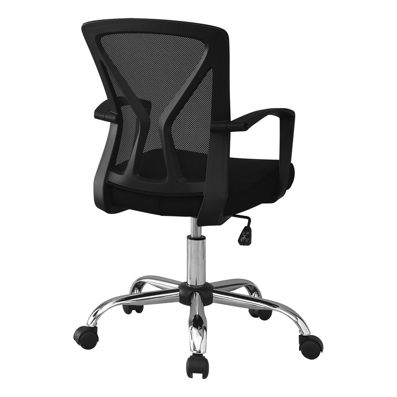 Office Chair - Black / Chrome Base On Castors - I 7460