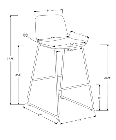 Office Chair - White Leather-Look / Stand-Up Desk