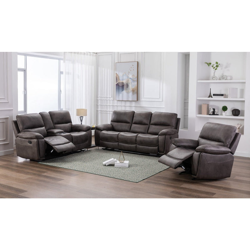 Easton Grey Reclining Loveseat with Center Console - MA-99929GRY-2C