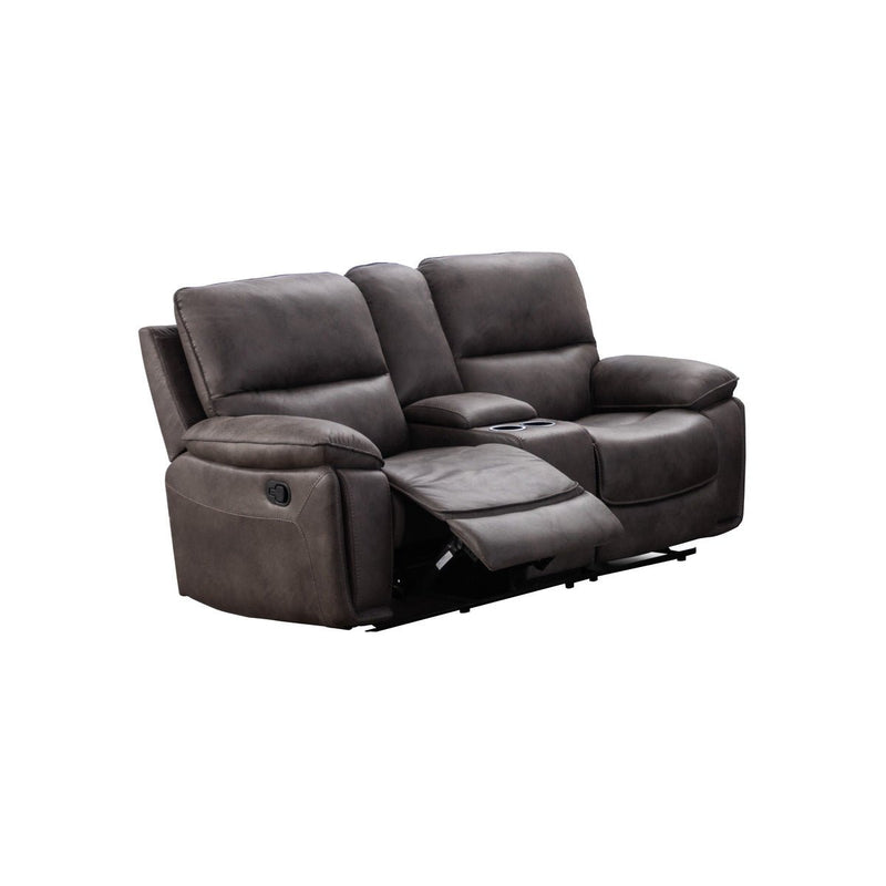 Easton Grey Reclining Loveseat with Center Console - MA-99929GRY-2C