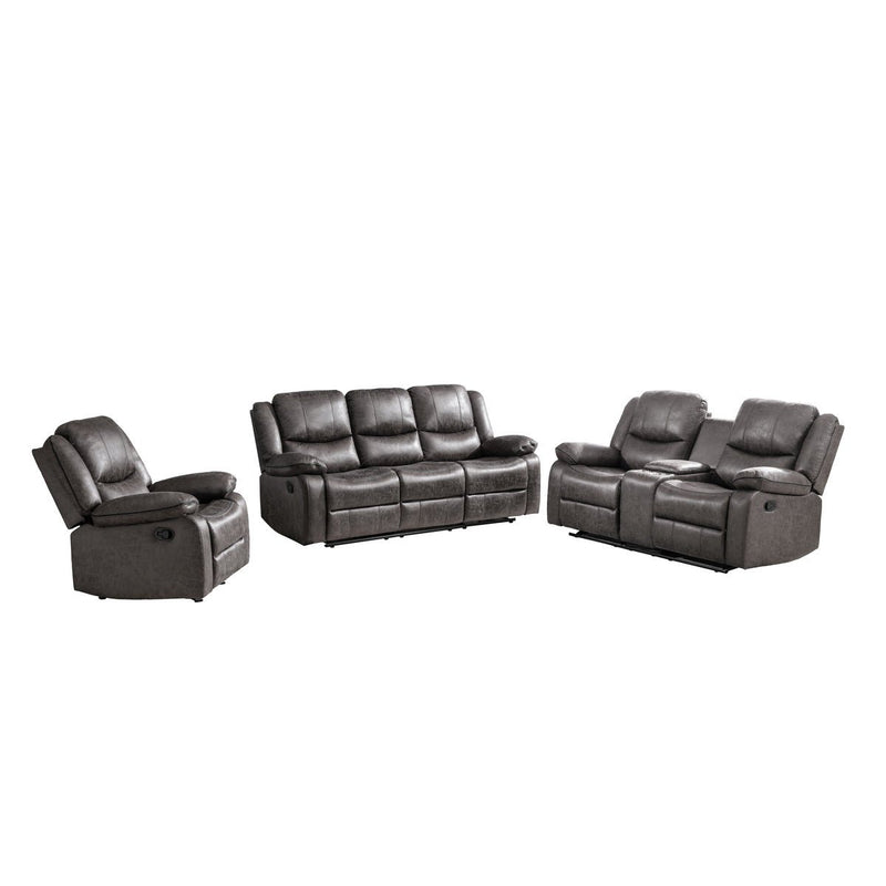 Everett Reclining Sofa with Drop-Down Table - MA-99849GRY-3