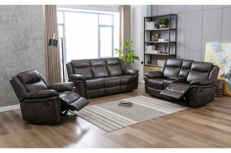 Grey reclining living room set