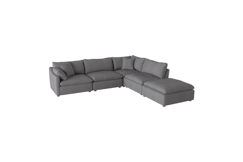 Grey modular sectional w/ Loose back cushions - MA-9544GY-6SC