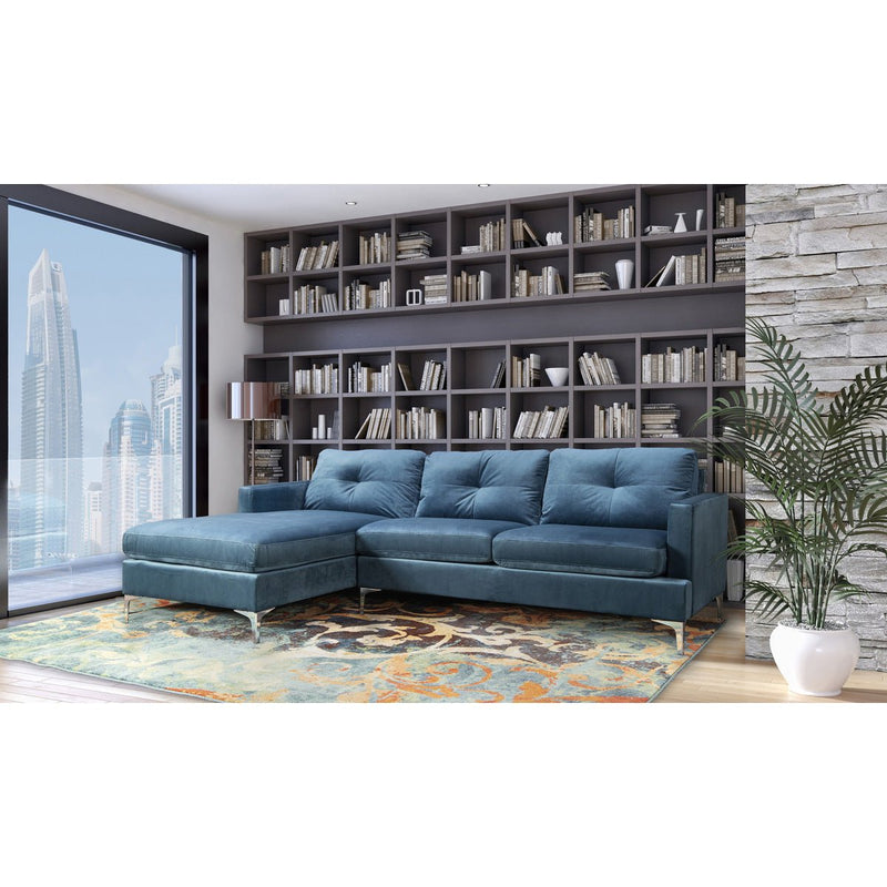 Hamilton Blue Sectional with Left side Chaise - MA-99814BLUSSL