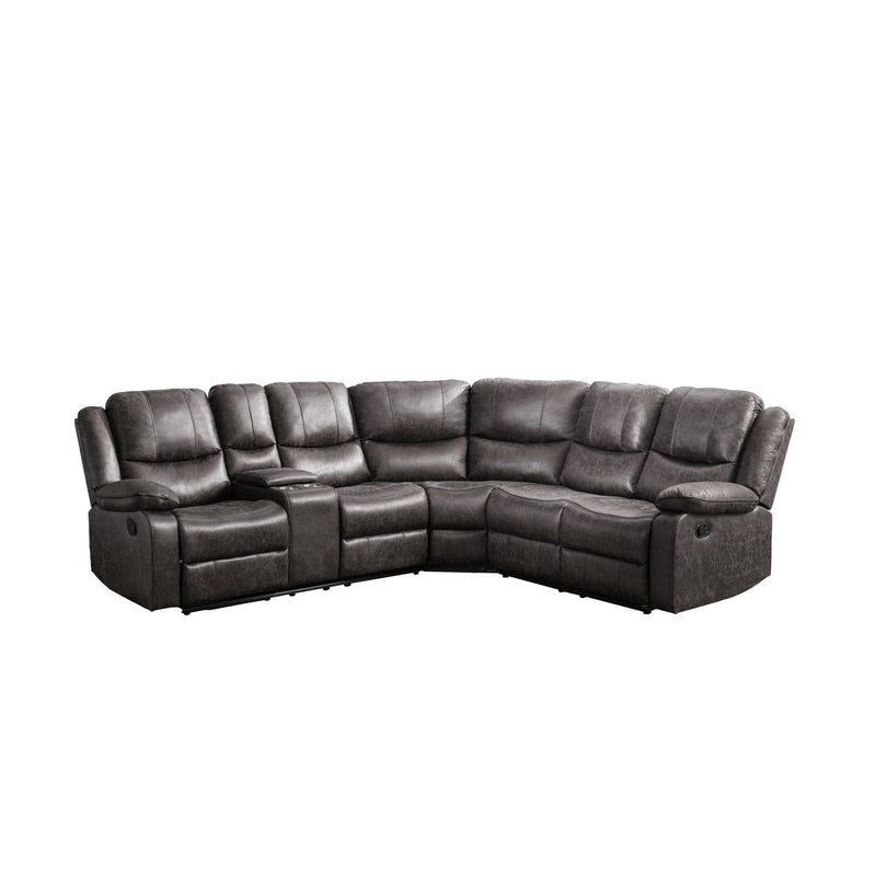 Everett Modular Reclining Sectional with Left Side Console - MA-99849GRYSS