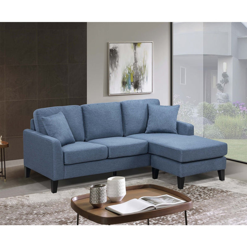 Douglas Blue Reversible Sofa Chaise with 2 Pillows - MA-99912BLU-3SC