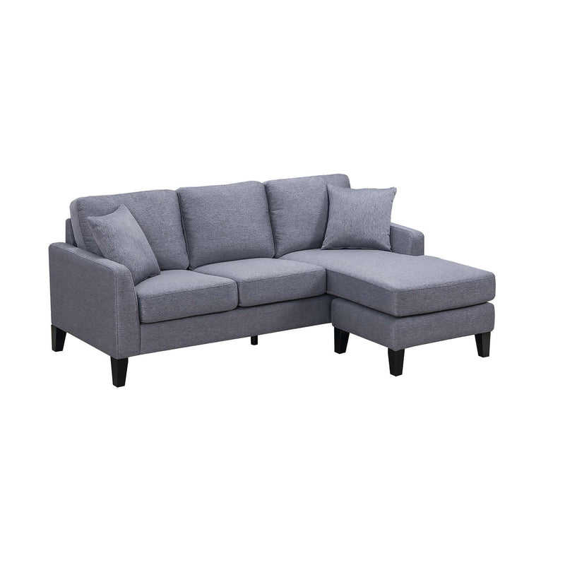 Douglas Grey Reversible Sofa Chaise with 2 Pillows - MA-99912LGY-3SC