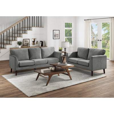 Tolley Collection Grey Velvet Fabric Sofa - MA-9338GY-3