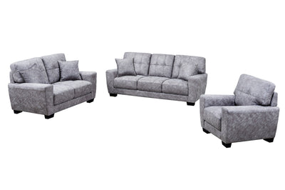 grey fabric sofa set