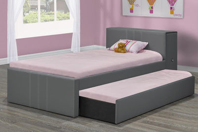 The Perfect Storage Bed with Pull-Out Side Drawer from headboard and Pull-Out Trundle - R-128-S