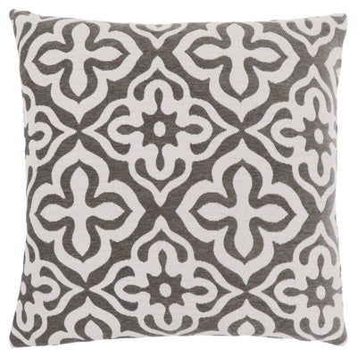 Pillow - 18"X 18" / Dark Taupe Motif Design / 1Pc