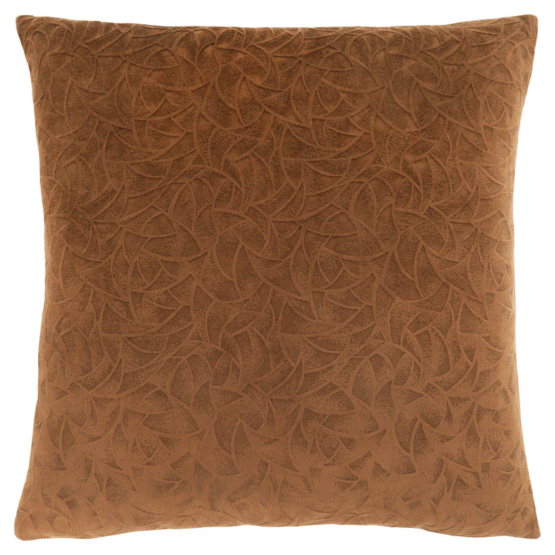 Pillow - 18"X 18" / Light Brown Floral Velvet / 1Pc