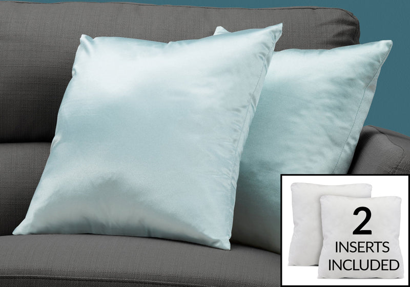 Pillow - 18"X 18" / Mint Satin / 2Pcs - I 9341