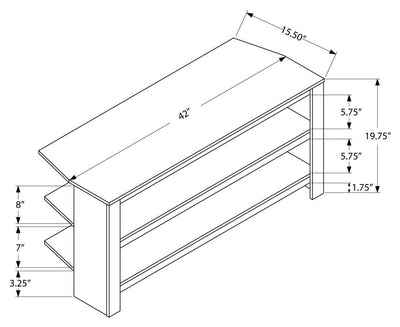 42"L Cappuccino Corner Tv Stand - I 2568