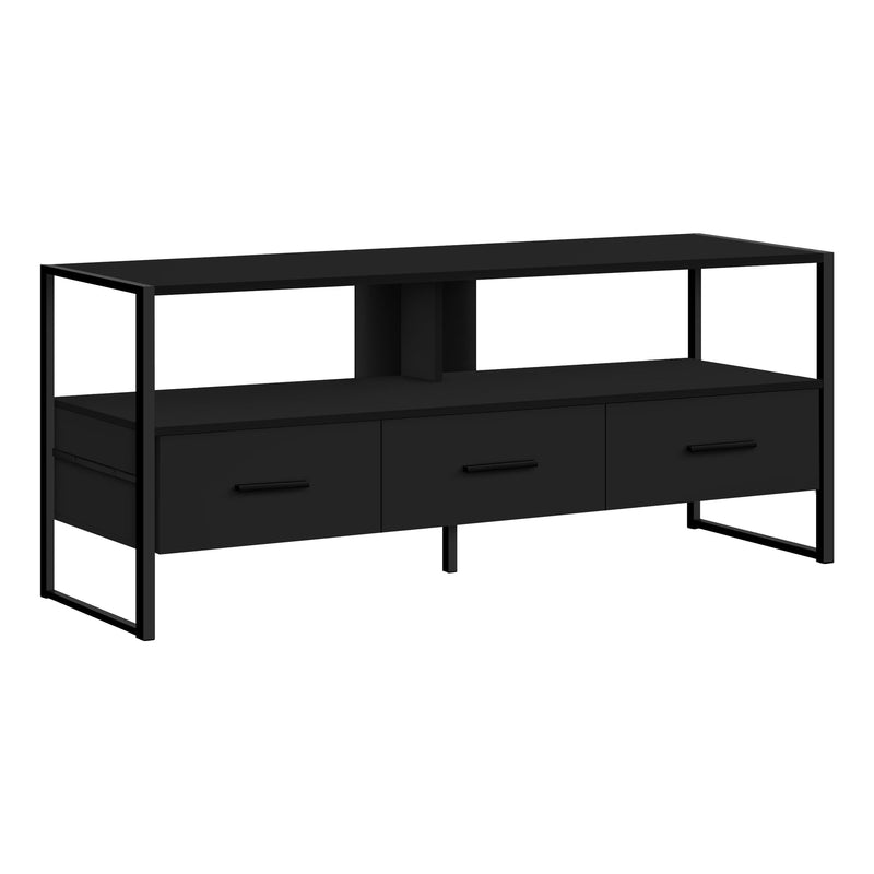 Tv Stand - 48"L / Black / Black Metal - I 2616