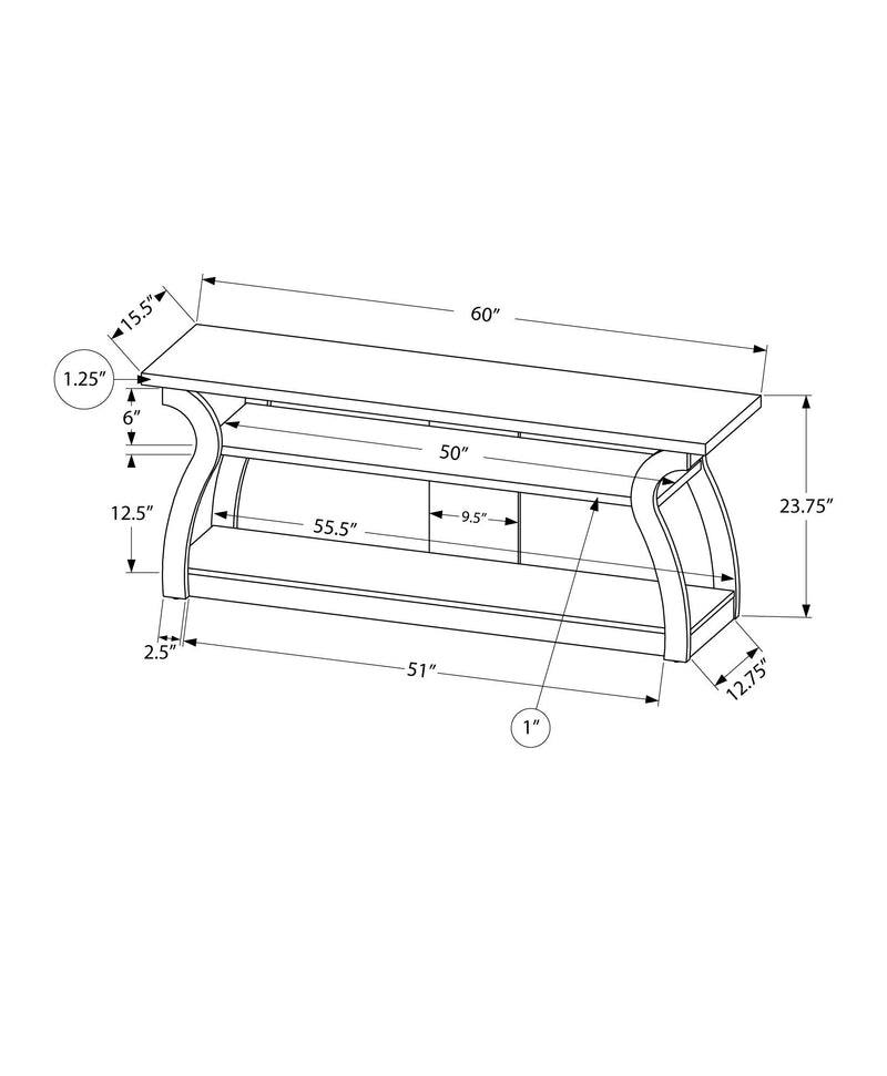 Tv Stand - 60"L / Espresso - I 2667