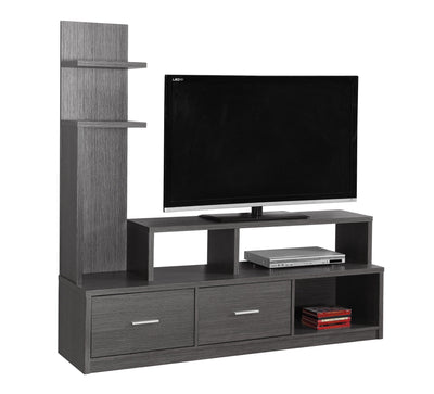 Tv Stand - 60"L / Grey With A Display Tower - I 2698