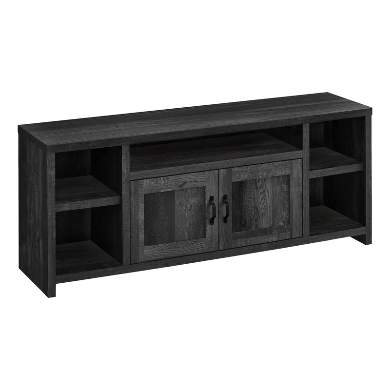 Tv Stand - 60"L / Black Reclaimed Wood-Look - I 2743