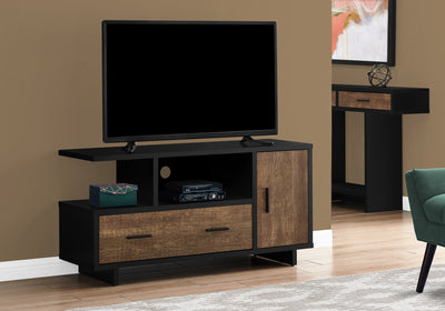 Tv Stand - 48"L / Black / Brown Reclaimed Wood-Look - I 2803