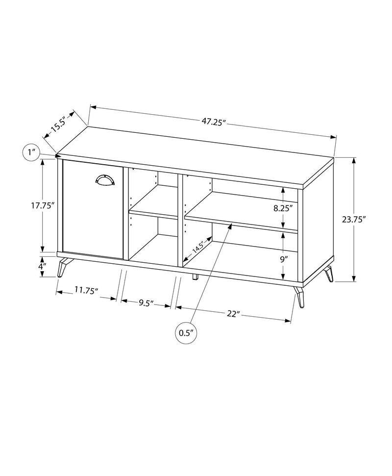 Tv Stand - 48"L / Grey Concrete / Medium Brown Reclaimed - I 2830