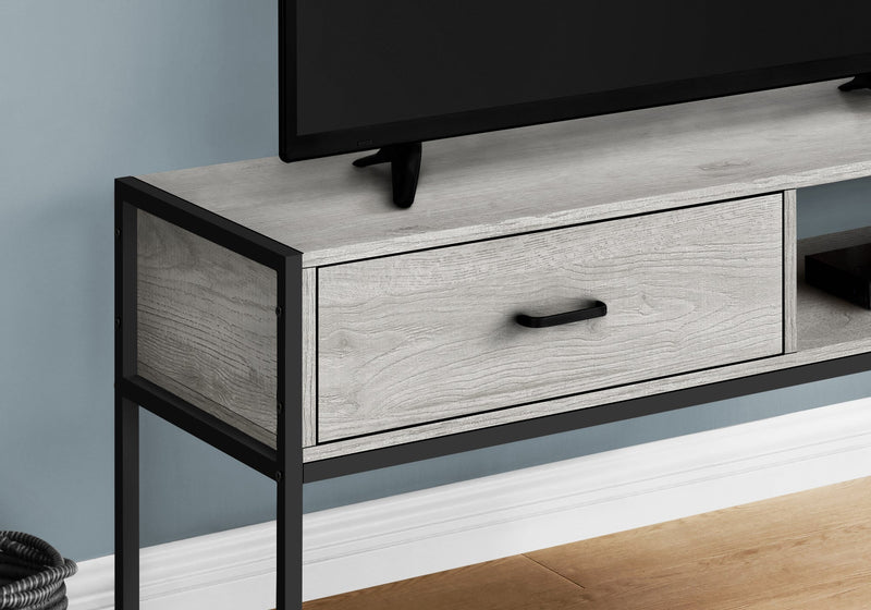 Tv Stand - 48"L / Grey / Black Metal - I 2875