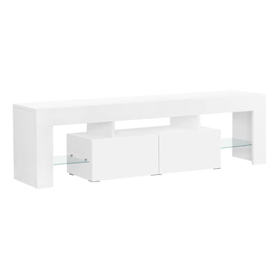 Tv Stand - 63"L / High Glossy White With Tempered Glass - I 3548
