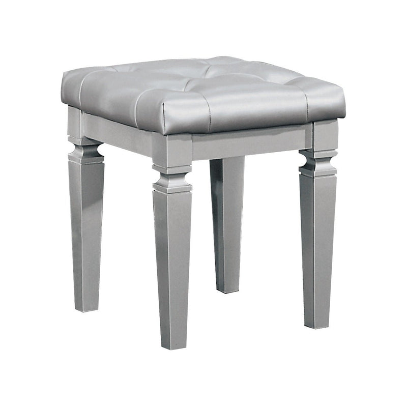 Allura Silver Vanity Stool - MA-1916-14